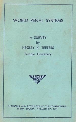 Seller image for World Penal Systems: A Survey (1944) for sale by Craig Stark