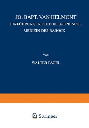 Bild des Verkufers fr Jo. Bapt. van Helmont (German Edition) by Pagel, Walter [Paperback ] zum Verkauf von booksXpress