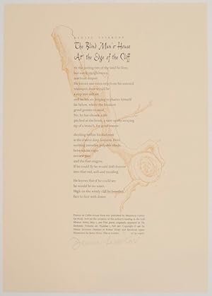 The Blind Man's House At The Edge of The Cliff (Signed Broadside)