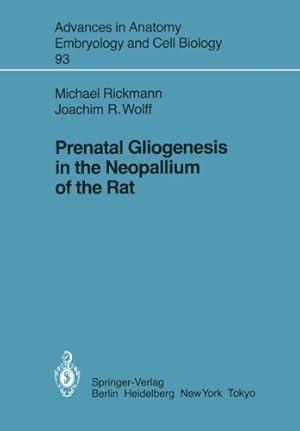 Image du vendeur pour Prenatal Gliogenesis in the Neopallium of the Rat (Advances in Anatomy, Embryology and Cell Biology) by Rickmann, Michael, Wolff, Joachim R. [Paperback ] mis en vente par booksXpress