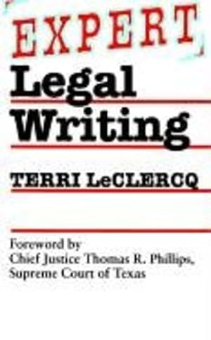 Seller image for Expert Legal Writing by LeClercq, Terri [Paperback ] for sale by booksXpress