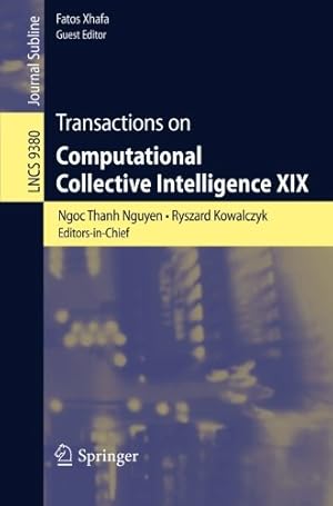 Immagine del venditore per Transactions on Computational Collective Intelligence XIX (Lecture Notes in Computer Science) [Paperback ] venduto da booksXpress