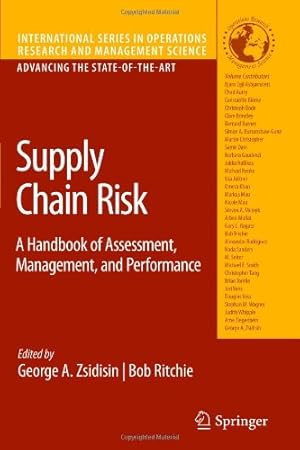 Seller image for Supply Chain Risk: A Handbook of Assessment, Management, and Performance (International Series in Operations Research & Management Science) [Paperback ] for sale by booksXpress