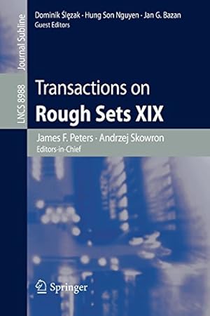 Immagine del venditore per Transactions on Rough Sets XIX (Lecture Notes in Computer Science) [Paperback ] venduto da booksXpress