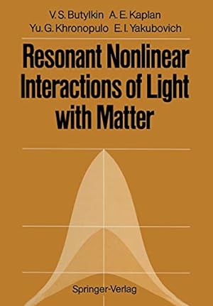 Imagen del vendedor de Resonant Nonlinear Interactions of Light with Matter [Soft Cover ] a la venta por booksXpress