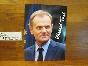 Bild des Verkufers fr Autogrammkarte Donald Tusk zum Verkauf von Antiquariat im Kaiserviertel | Wimbauer Buchversand