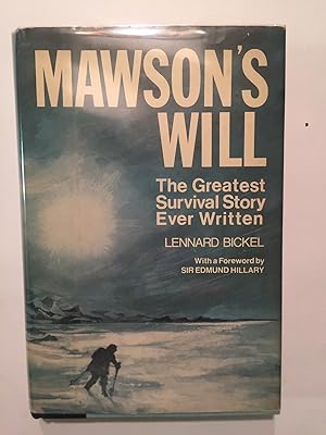 Bild des Verkufers fr Mawson's Will zum Verkauf von OldBooksFromTheBasement