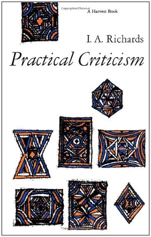 Bild des Verkufers fr Practical Criticism: A Study Of Literary Judgment by Richards, I. A. [Paperback ] zum Verkauf von booksXpress