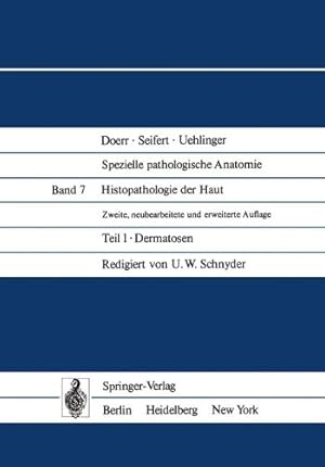 Imagen del vendedor de Histopathologie der Haut: Teil 1 Dermatosen (Spezielle pathologische Anatomie) (German Edition) by Achten, G., Beutner, E. H., Chorzelski, T. P., Frenk, E., Grosshans, E., Jablonska, S., Male, O., Nasemann, T., Schnyder, U. W., Vakilzadeh, F., Wanet, J., Zaun, U. [Paperback ] a la venta por booksXpress