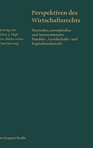 Immagine del venditore per Perspektiven des Wirtschaftsrechts (German Edition) [Hardcover ] venduto da booksXpress