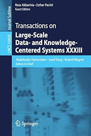 Seller image for Transactions on Large-Scale Data- and Knowledge-Centered Systems XXXIII (Lecture Notes in Computer Science) [Paperback ] for sale by booksXpress