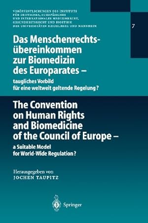 Imagen del vendedor de Das Menschenrechtsübereinkommen zur Biomedizin des Europarates taugliches Vorbild für eine weltweit geltende Regelung? (Veröffentlichungen des . und Mannheim) (German and English Edition) [Paperback ] a la venta por booksXpress