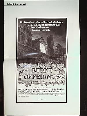 Bild des Verkufers fr Burnt Offerings Pressbook 1976 Karen Black, Oliver Reed zum Verkauf von AcornBooksNH