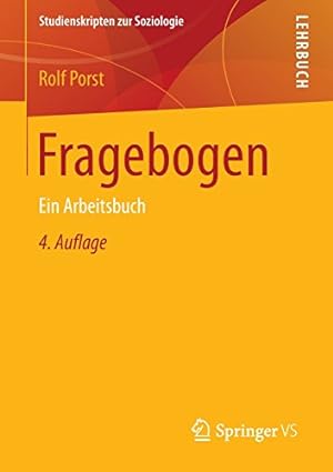 Immagine del venditore per Fragebogen: Ein Arbeitsbuch (Studienskripten zur Soziologie) (German Edition) by Porst, Rolf [Paperback ] venduto da booksXpress