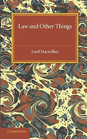 Seller image for Law and Other Things by Macmillan, Lord [Paperback ] for sale by booksXpress