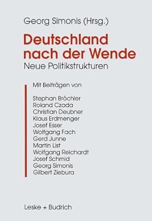 Image du vendeur pour Deutschland nach der Wende: Neue Politikstrukturen (German Edition) [Perfect Paperback ] mis en vente par booksXpress