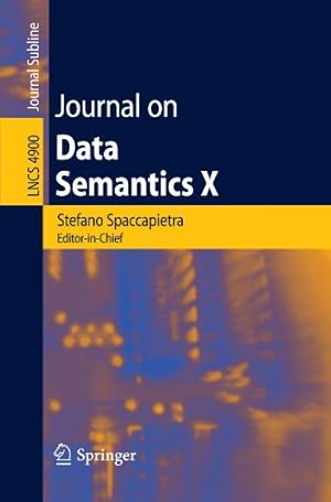 Immagine del venditore per Journal on Data Semantics X (Lecture Notes in Computer Science) [Paperback ] venduto da booksXpress