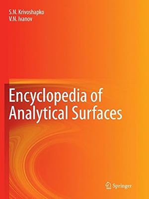 Seller image for Encyclopedia of Analytical Surfaces by Krivoshapko, S.N., Ivanov, V.N. [Paperback ] for sale by booksXpress