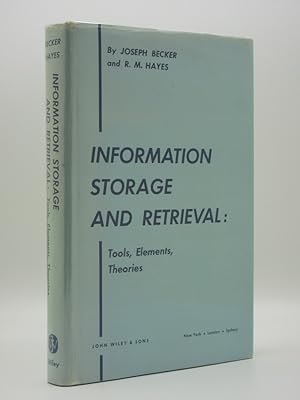 Immagine del venditore per Information Storage and Retrieval: Tools, Elements, Theories venduto da Tarrington Books