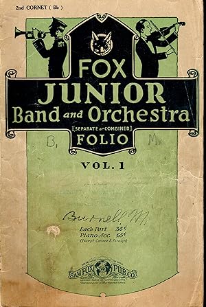 Seller image for Fox Junior Band and Orchestra (Separae or Combined) Folio Vol. 1 for 2nd Coronet (Bb) for sale by Dorley House Books, Inc.