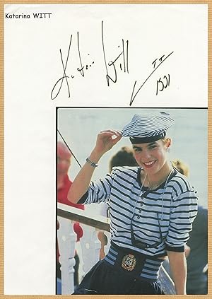Seller image for Katarina Witt - Page signe + Photo for sale by PhP Autographs