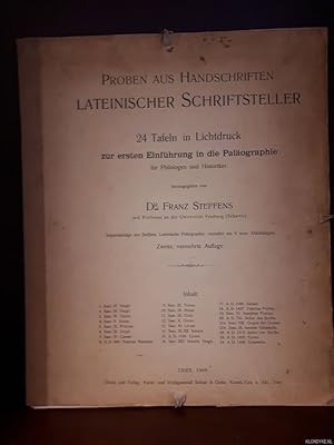 Seller image for Proben aus Handschriften lateinischer Schriftsteller. 24 Tafeln in Lichtdruck zur ersten Einführung in die Paläographie für Philologen und Historiker for sale by Klondyke