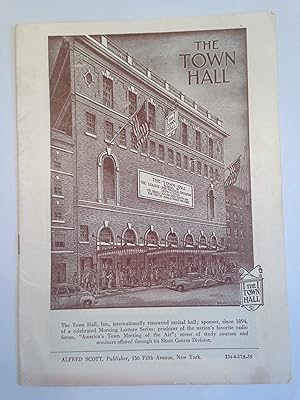 The Town Hall Program April 1955 New York