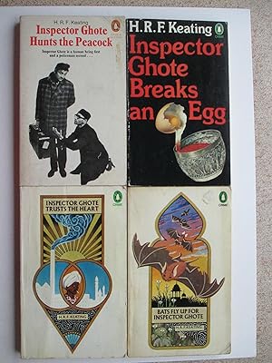 Image du vendeur pour 4 books - Bats fly up for Inspector Ghote; I. G. hunts the peacock; I. G. trusts the heart; I. G. breaks an egg mis en vente par Aucott & Thomas