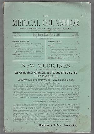 Imagen del vendedor de The Medical Counselor, Volume VIII, No. 92, June 1, 1883 a la venta por Legacy Books II