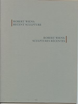 Bild des Verkufers fr Robert Wiens: Recent Sculpture zum Verkauf von Attic Books (ABAC, ILAB)