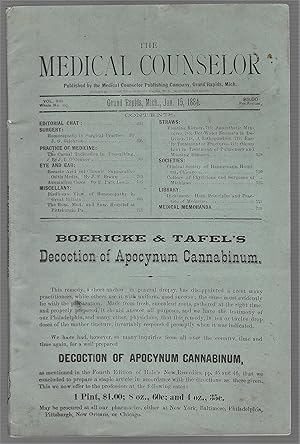 Imagen del vendedor de The Medical Counselor, Volume VIII, No. 107, January 15, 1884 a la venta por Legacy Books II