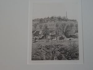 Bild des Verkufers fr Radierung - Breitenfurt - signiert. 69/100. zum Verkauf von Antiquariat Buchseite