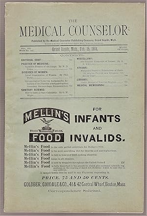 Image du vendeur pour The Medical Counselor, Volume VIII, No. 109, February 15, 1884 mis en vente par Legacy Books II