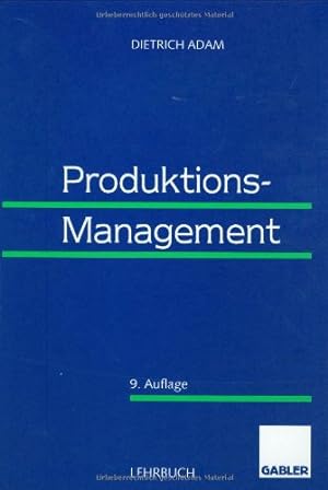 Immagine del venditore per Produktions-Management (German Edition) by Adam, Dietrich [Hardcover ] venduto da booksXpress