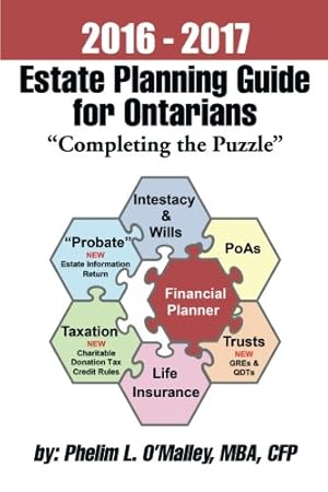 Seller image for 2016 - 2017 Estate Planning Guide for Ontarians -  Completing the Puzzle  by O'Malley MBA,, Phelim L. [Paperback ] for sale by booksXpress