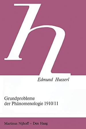 Immagine del venditore per Grundprobleme der Phänomenologie 1910/11 (Husserliana Studienausgabe) (German Edition) by Husserl, Edmund [Paperback ] venduto da booksXpress