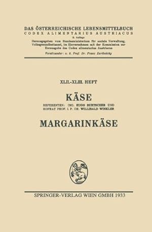 Seller image for Käse. Margarinkäse (German Edition) by Burtscher, Hugo, Winkler, W.,  sterreich, Architektur Stiftung, Winkler, Willibald [Paperback ] for sale by booksXpress