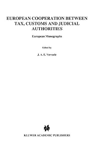 Seller image for EUropean Cooperation Between Tax, Customs and Judicial Authorities (European Monographs Series Set) [Hardcover ] for sale by booksXpress
