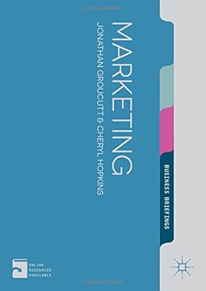 Seller image for Marketing (Palgrave Business Briefing) by Groucutt, Jonathan, Hopkins, Cheryl [Paperback ] for sale by booksXpress