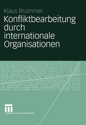 Seller image for Konfliktbearbeitung durch internationale Organisationen (German Edition) by Brummer, Klaus [Paperback ] for sale by booksXpress
