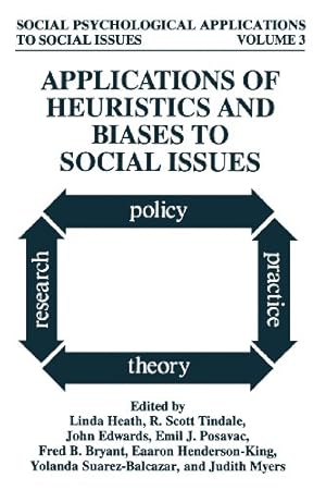 Seller image for Applications of Heuristics and Biases to Social Issues (Social Psychological Applications To Social Issues) [Paperback ] for sale by booksXpress