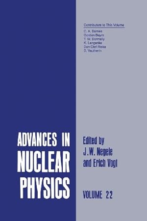 Imagen del vendedor de Advances in Nuclear Physics: Volume 22 [Paperback ] a la venta por booksXpress