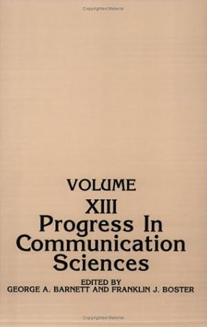 Seller image for Progress in Communication Sciences: Volume 13 [Soft Cover ] for sale by booksXpress