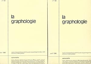 Image du vendeur pour La graphologie (4 numros de 1986 complet pour cette anne 181  184) mis en vente par LES TEMPS MODERNES