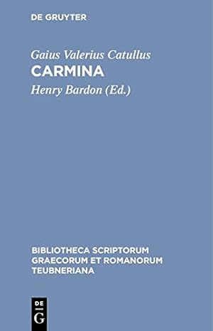 Bild des Verkufers fr Carmina (Bibliotheca scriptorum Graecorum et Romanorum Teubneriana) [Soft Cover ] zum Verkauf von booksXpress