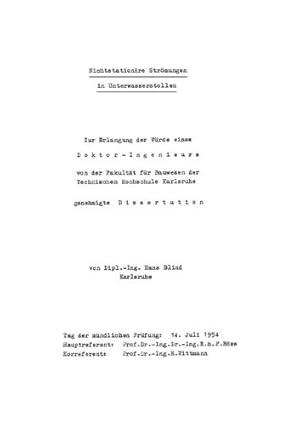 Seller image for Nichtstationäre Strömungen in Unterwasserstollen (German Edition) by Blind, Hans [Paperback ] for sale by booksXpress