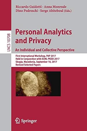 Imagen del vendedor de Personal Analytics and Privacy. An Individual and Collective Perspective (Lecture Notes in Computer Science) [Paperback ] a la venta por booksXpress