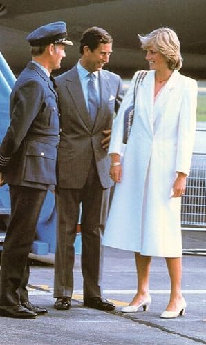 Princess Diana at Dyce Airport Aberdeen Scotland 1981 Postcard
