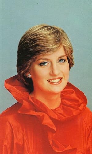 Lady Diana in Stunning Red Blouse Lord Snowdon 1981 Postcard