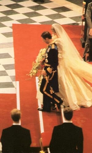 Prince Charles Princess Diana Church Altar Wedding Postcard